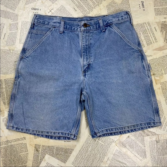 carhartt denim carpenter shorts